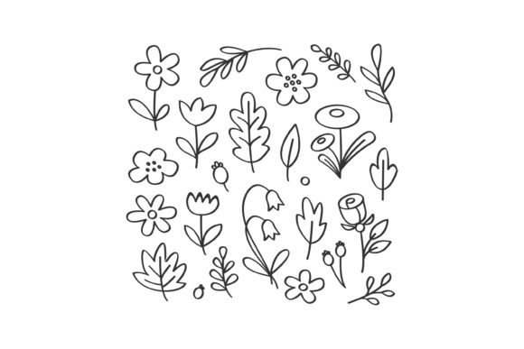 Collection of Hand-drawn Floral Elements Review