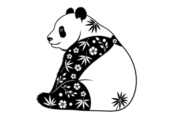 Cute Panda Floral Design Vector Art Review