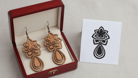Elegant Floral Drop Earring Laser Cut Review
