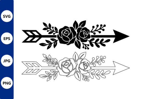 Floral Arrow Rose Line Design Review