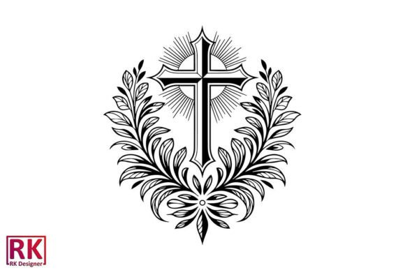 Floral Faith Cross Silhouette Vector Review