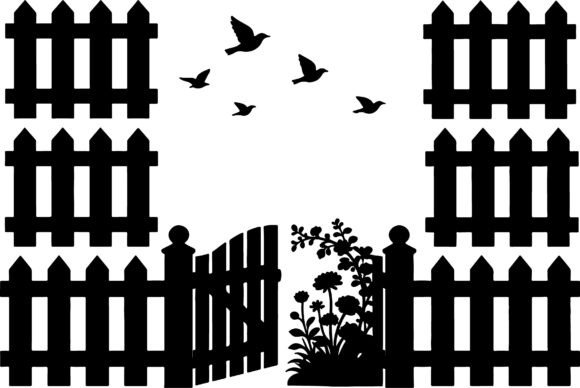 Picket Fence Gate Birds Floral Review